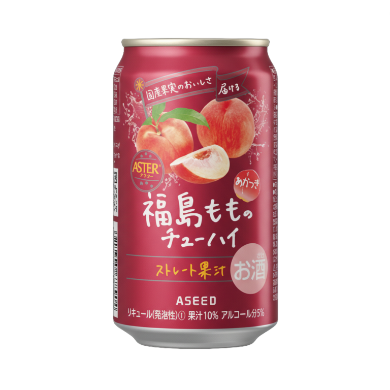 Aseed Chu-Hi Sparkling Peach Fukushima Cocktail 350ml (5%)