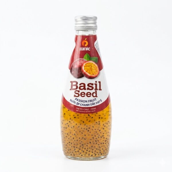 Panie Basil Seed Passionfruit Juice 290ml bottle