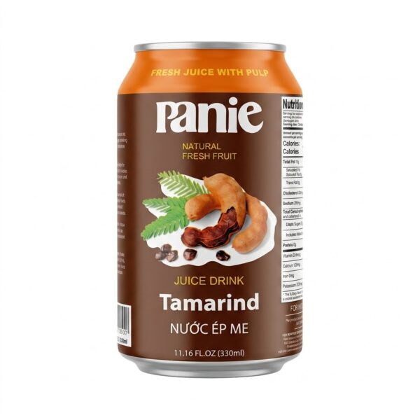 Panie Tamarind Juice Drink 330ml bottle with fruit pulp