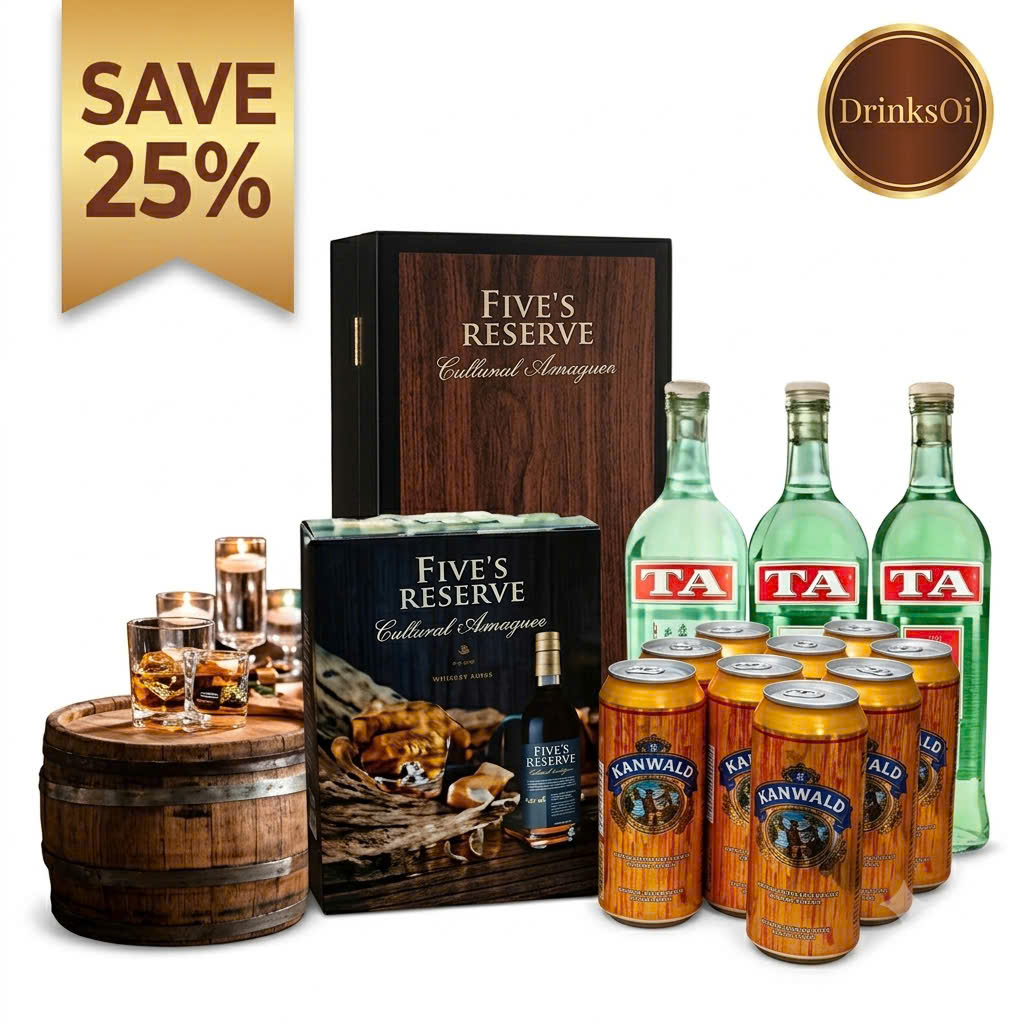 Big Birthday Bundle with TA Rum, TA Gin, TA Vodka, Sanwald German Wheat-Style Beer and Five's Reserve Cabernet Sauvignon 3L