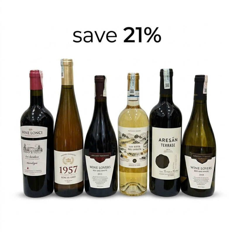 Wine Lovers Red & White Bundle with six premium international wines