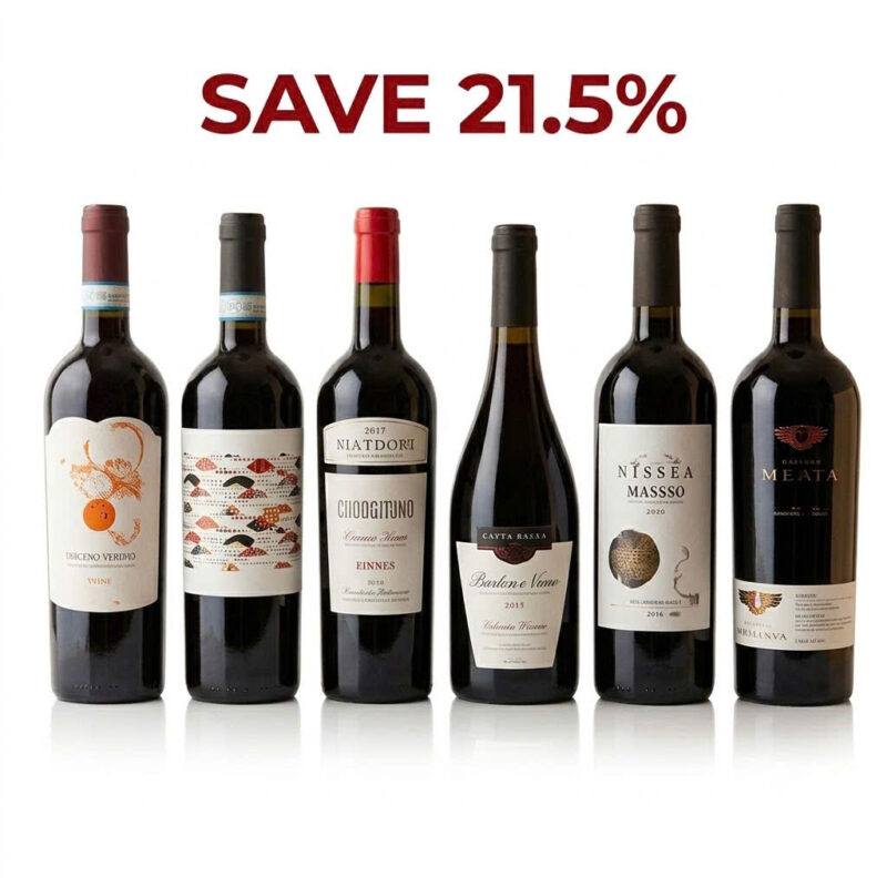 Wine Lovers Reds Only Bundle with six premium international red wines